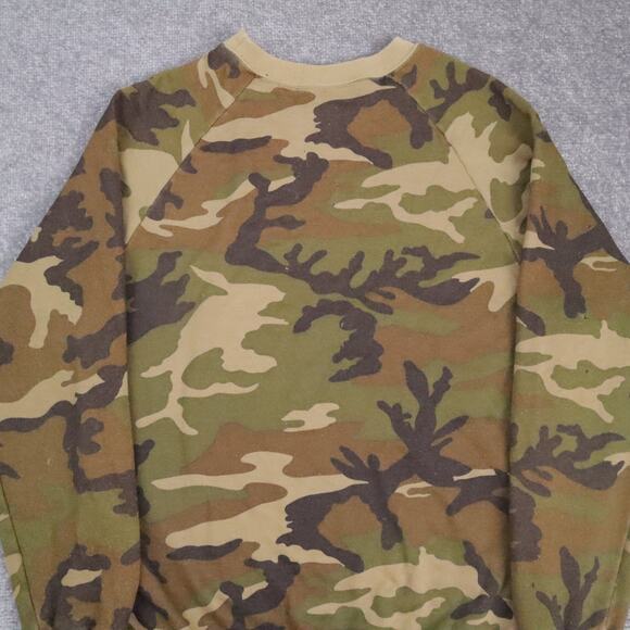 VTG Thrashed Duck Bay Camouflage XL Multicolor Long Sleeve Pullover Sweatshirt - Picture 10 of 16